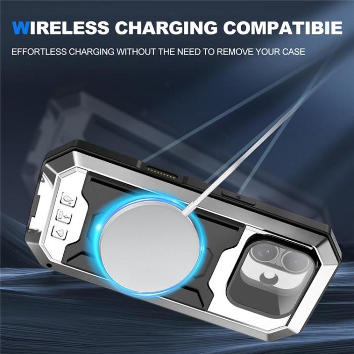 R-JUST - R-JUST Mobilskal till iPhone 17 Med Härdad Glas - Silver