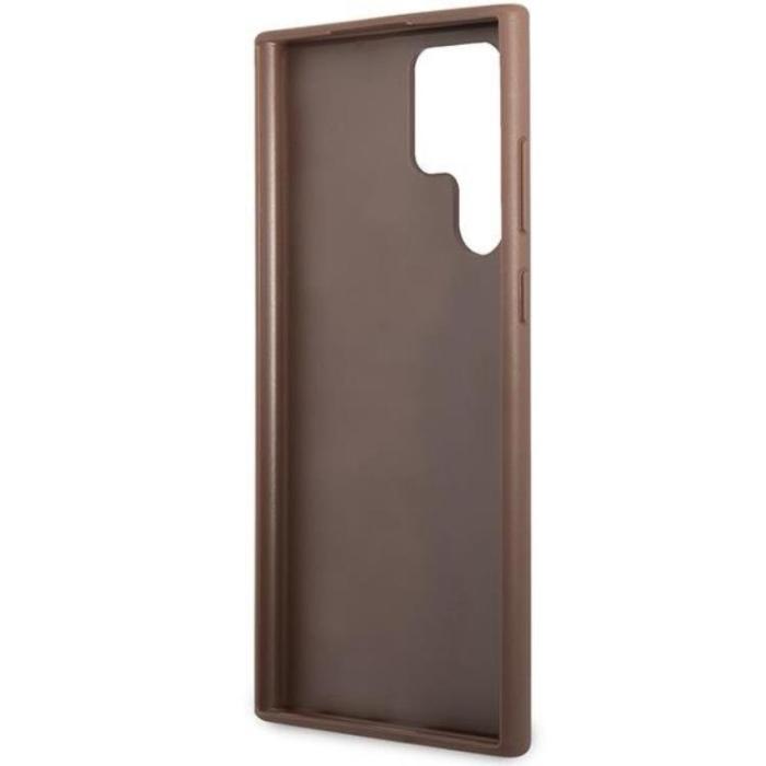 Guess - Guess Galaxy S23 Ultra Skal Metall Gold Logo - Brun