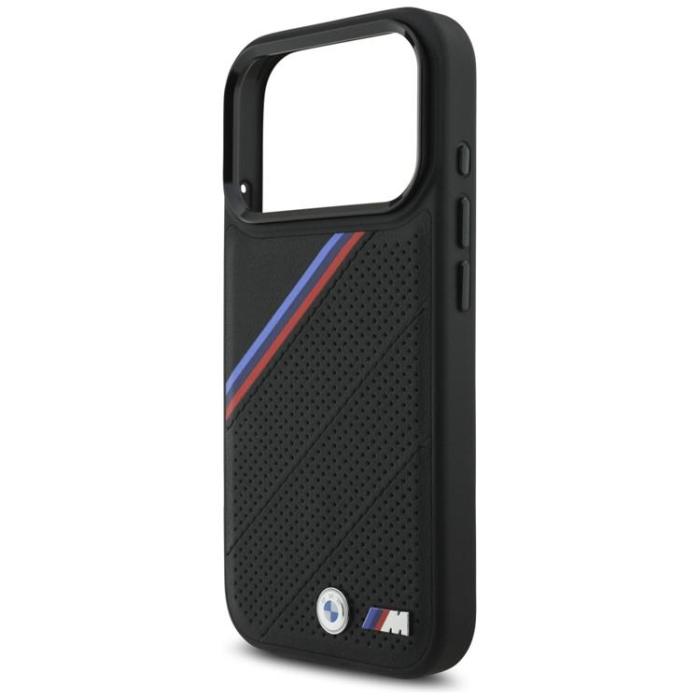 BMW - BMW iPhone 17 Pro Mobilskal MagSafe M Tricolor Metal Logo - Svart