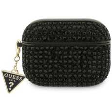 Guess - Guess AirPods Pro 3 Skal Rhinestone Triangle Charm - Svart