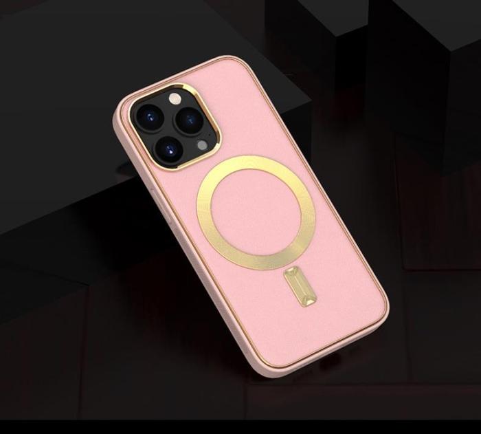 Boom of Sweden - BOOM iPhone 14 Plus Magsafe Läderskal - Rosa