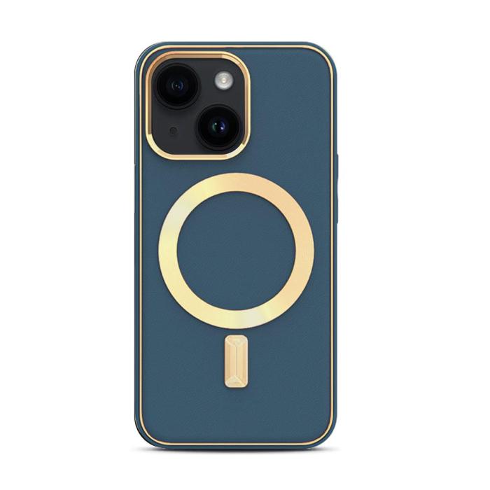 Boom of Sweden - BOOM iPhone 14 Plus Magsafe Läderskal - Mörkblå
