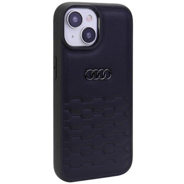 Audi - Audi iPhone 15 Plus Mobilskal Syntetiskt Läder - Svart