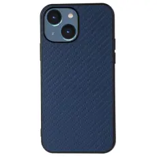 OEM - iPhone 14 Plus Skal Carbon Fiber - Blå