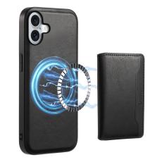 DENIOR - DENIOR D12 iPhone 16 Fodral Magsafe PU+TPU+PC Svart