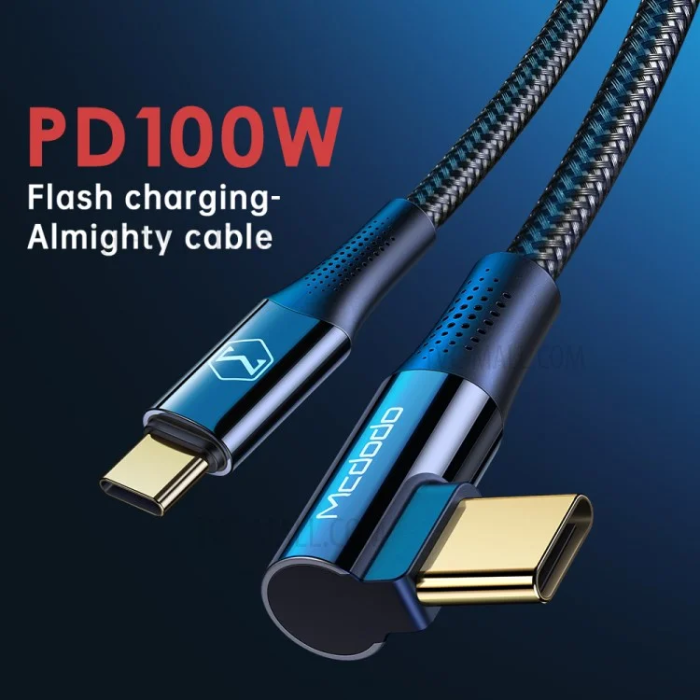 MCDODO - MCDODO USB-C - USB-C 100W Kabel 1.2M CA-832 - Svart