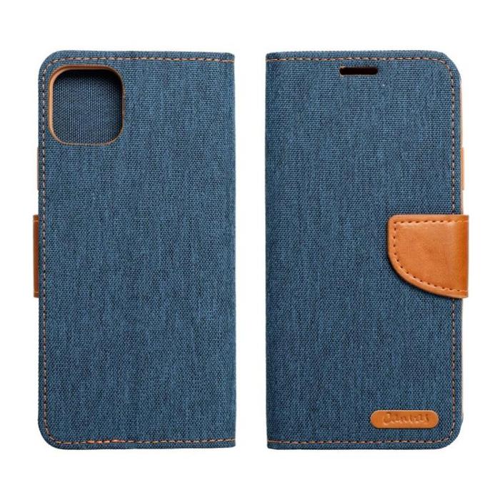OEM - Xiaomi Redmi Note 13 5G Plånboksfodral Canvas - Marinblå