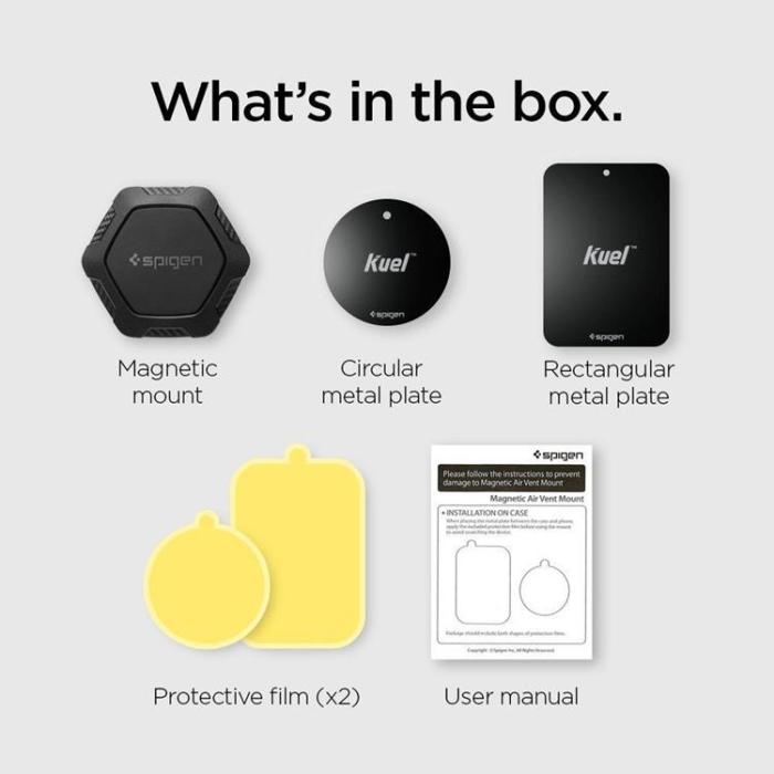 Spigen - Spigen Magnetisk Mobilhållare Luftventil QS 11 - Svart