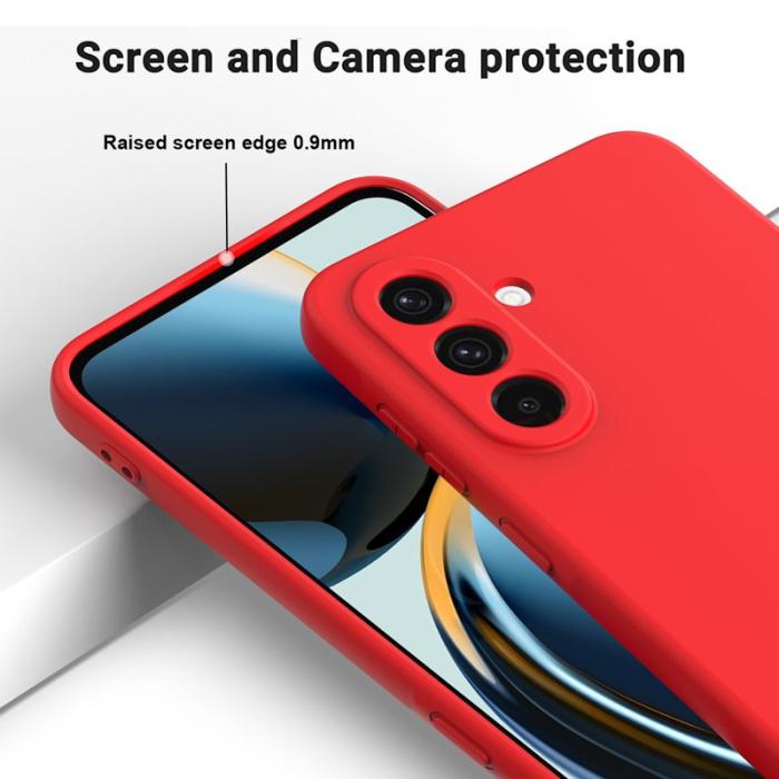 OEM - Mobilskal till Samsung Galaxy S26+ Flytande Silikon Med Handrem - Röd