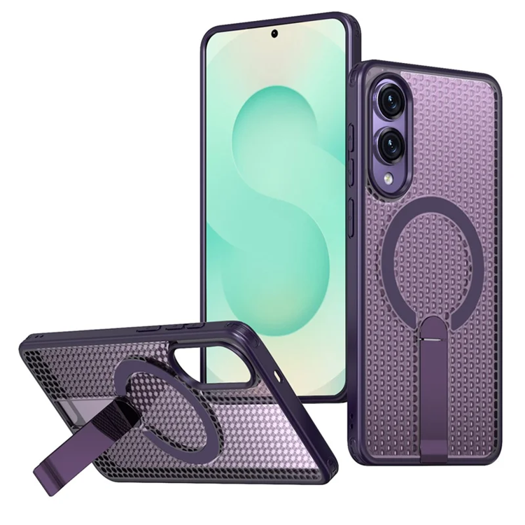 Mobilskal till Galaxy S25 Edge Magsafe Grid Texture (Lila) | 2353 | AlltMobil