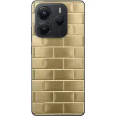 Gustaf - Mobilskal till Xiaomi Redmi Note 14 5G med Gyllene Murstenar