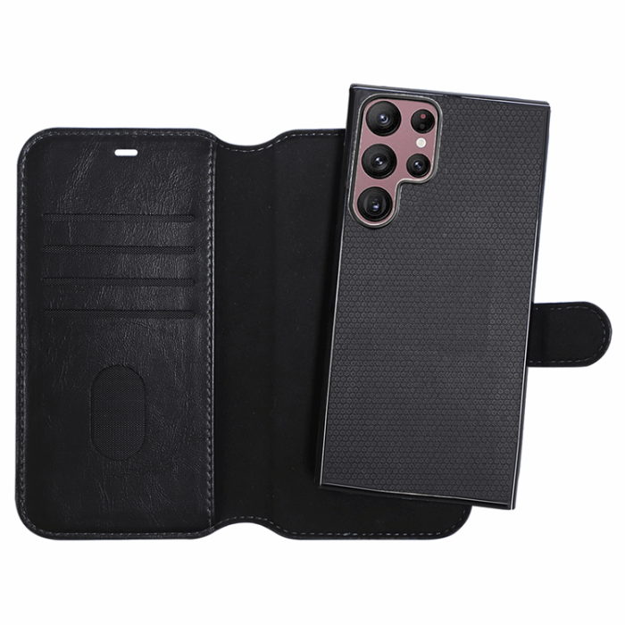 Champion - CHAMPION Galaxy S22 Ultra Plånboksfodral Slim 2-in-1 - Svart