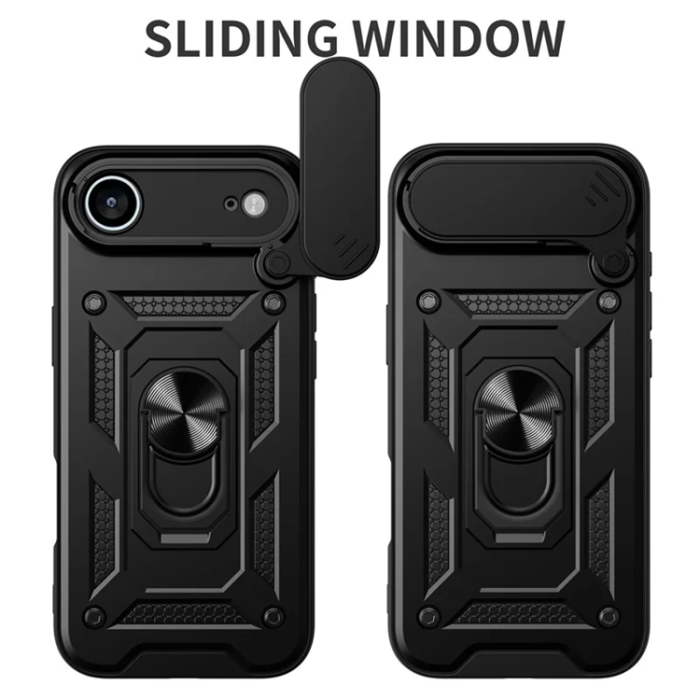 A-One Brand - iPhone 17 Air Mobilskal Slide Kameralock PC + TPU - Blå