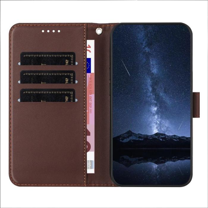 OEM - Plånboksfodral för Samsung Galaxy S26 Plus Konstläder Ställ - Brun