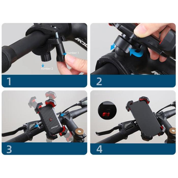 UTGATT5 - Joyroom Cykel/Scooter Mobilhållare - Svart