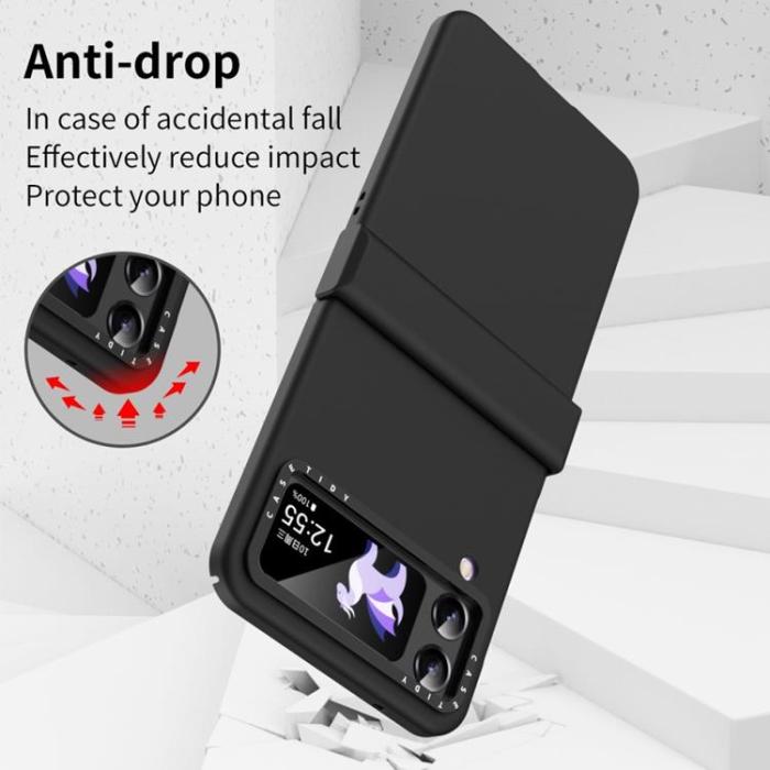 A-One Brand - Galaxy Z Flip 4 Skal Lens Hinge Folding - Svart