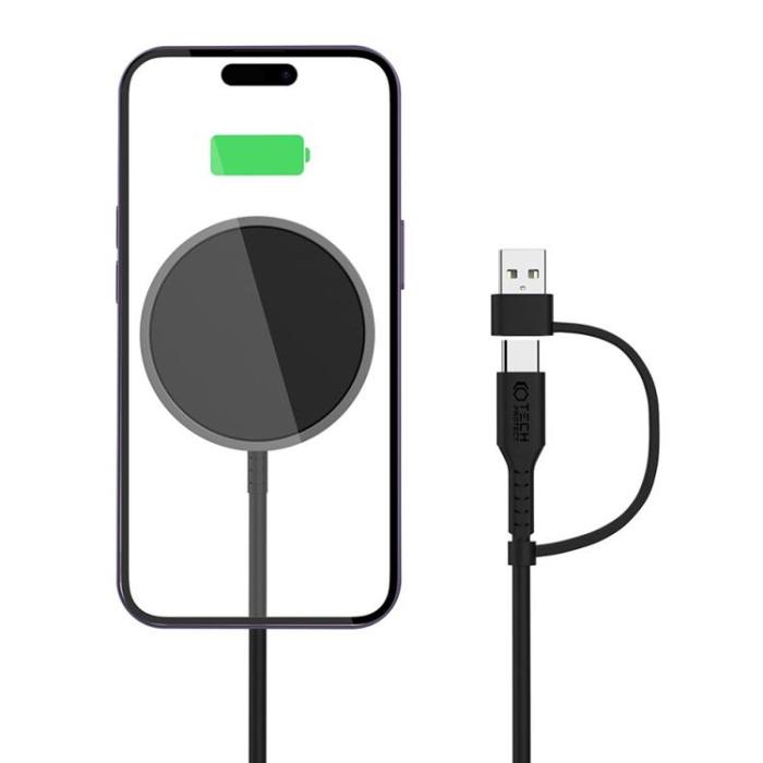 Tech-Protect - Tech-Protect Magsafe Magnetisk Trådlös laddare - Svart