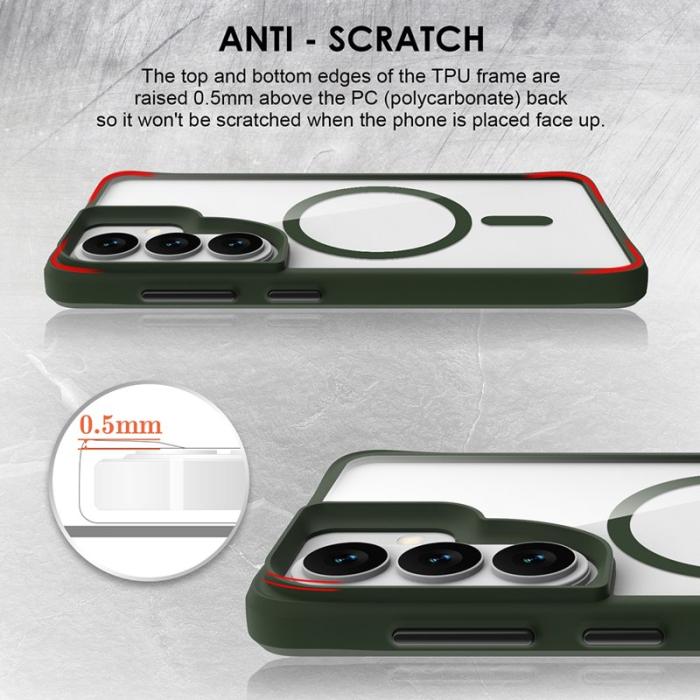 OEM - Mobilskal för Samsung Galaxy S26 Magnetiskt PC + TPU Stöttålig - Grön