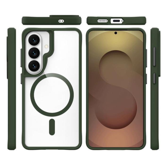OEM - Mobilskal för Samsung Galaxy S26 Magnetiskt PC + TPU Stöttålig - Grön