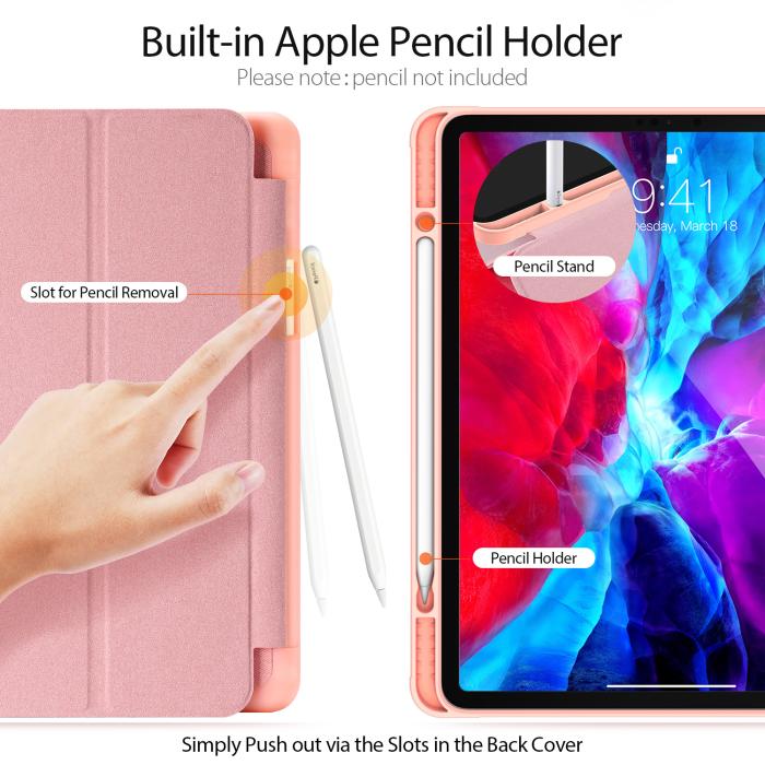 OEM - Dux Ducis Domo Tri-Fold Fodral till Apple Ipad Pro 11 (2020) - Rosa