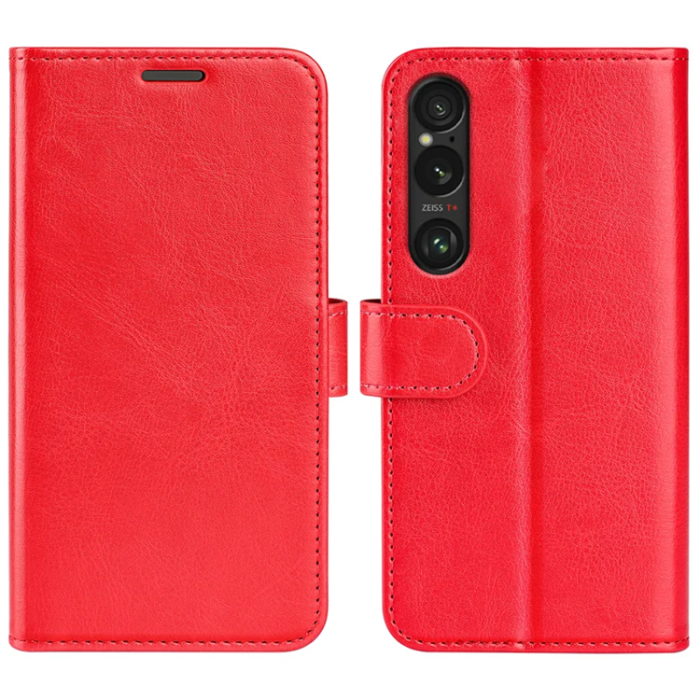 A-One Brand - Sony Xperia 1 VII Plånboksfodral Crazy Horse Texture - Röd