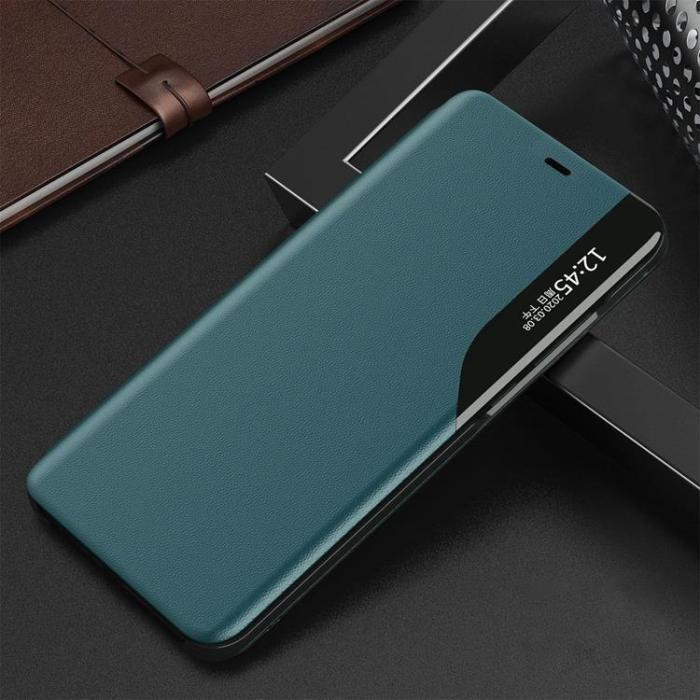 OEM - Eco Läder View Fodral iPhone 13 Pro Max - Grön