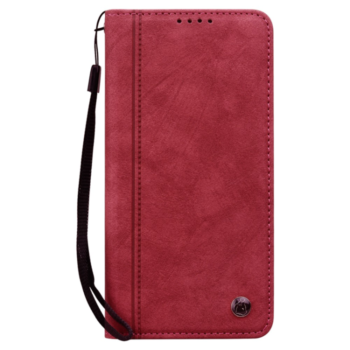 A-One Brand - iPhone Air Plånboksfodral med Rem Lines Pattern - Röd