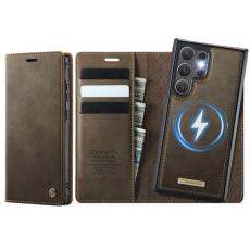 Caseme - CASEME C49 Fodral f&ouml;r Samsung Galaxy S24 Ultra MagSafe Kaffe