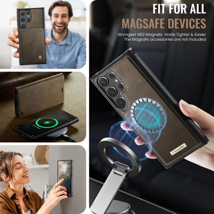 Caseme - CASEME C49 Fodral för Samsung Galaxy S24 Ultra MagSafe Kaffe
