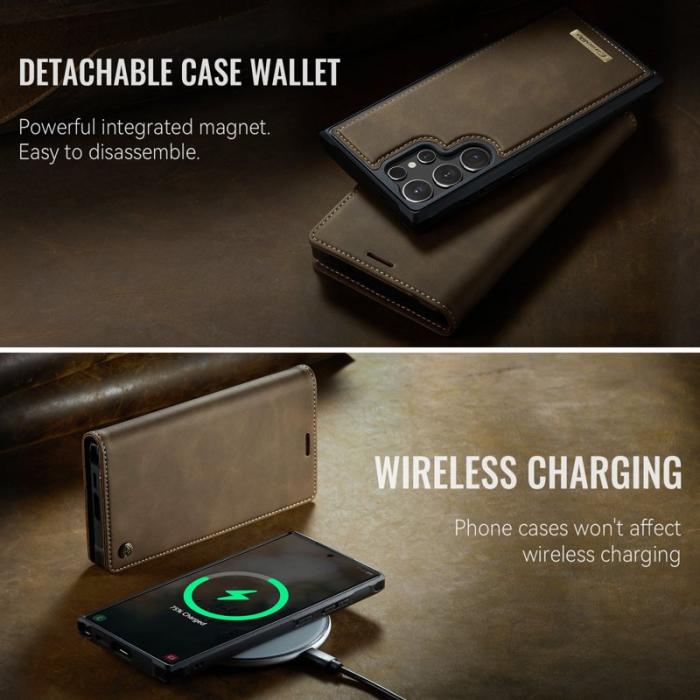 Caseme - CASEME C49 Fodral för Samsung Galaxy S24 Ultra MagSafe Kaffe