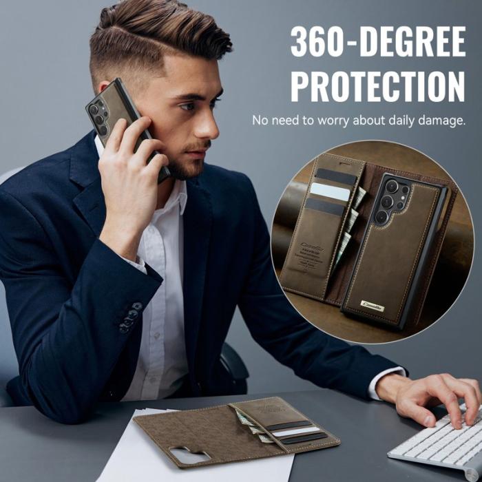Caseme - CASEME C49 Fodral för Samsung Galaxy S24 Ultra MagSafe Kaffe