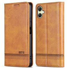 AZNS - AZNS Samsung Galaxy A06 Pl&aring;nboksfodral i Konstl&auml;der - Brun