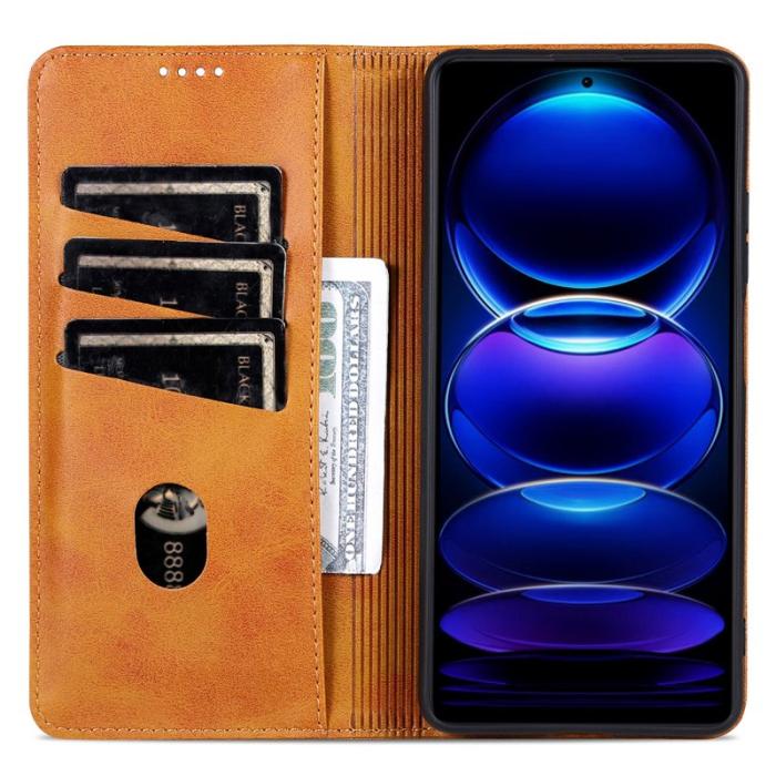 AZNS - AZNS Samsung Galaxy A06 Plånboksfodral i Konstläder - Brun