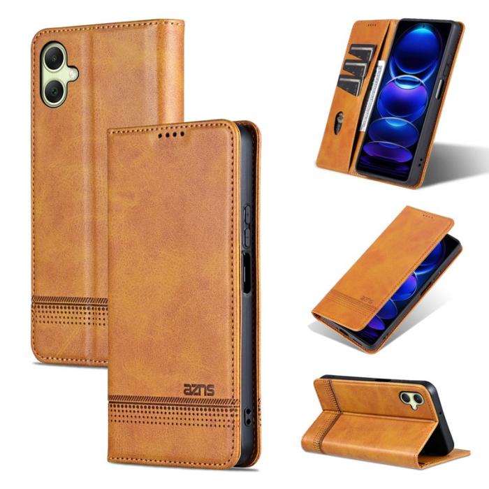 AZNS - AZNS Samsung Galaxy A06 Plånboksfodral i Konstläder - Brun