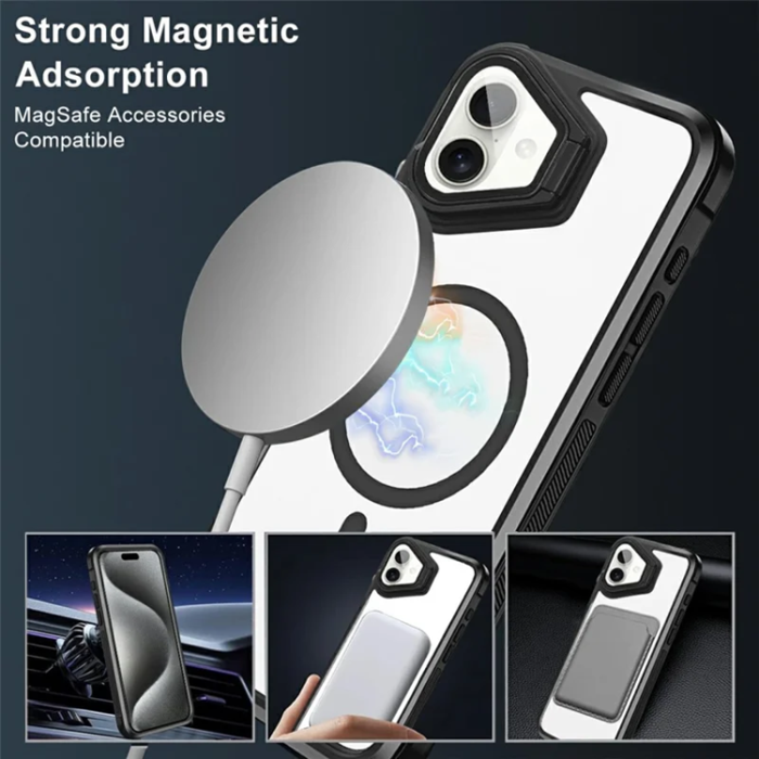 A-One Brand - iPhone 16 Plus Mobilskal Magsafe med Linsskyddsstöd