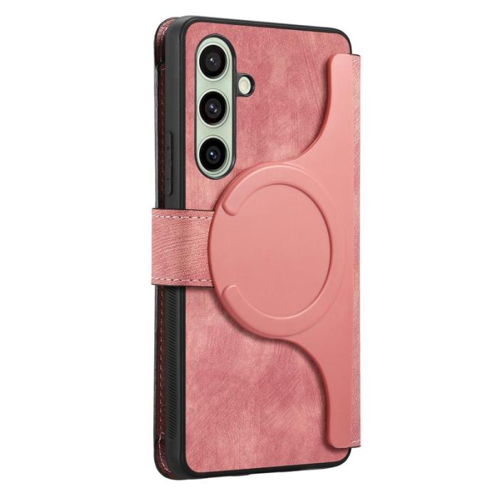 CASENEO - CASENEO Samsung Galaxy S25 Plånboksfodral MW-02 Konstläder - Rosa