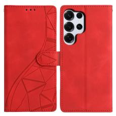 OEM - Samsung Galaxy S26 Ultra Pl&aring;nboksfodral St&auml;ll Impr&auml;ntad Konstl&auml;der - R&ouml;d