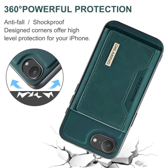 DG.MING - DG.MING M2 Series Mobilskal till iPhone 16e PU + PC + TPU - Grön
