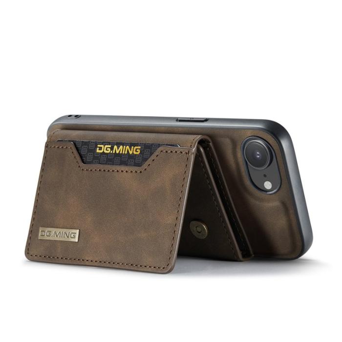 DG.MING - DG.MING M2 Series Mobilskal till iPhone 16e PU + PC + TPU - Brun