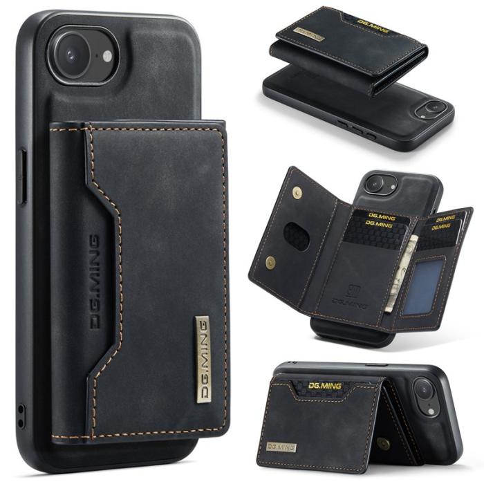DG.MING - DG.MING M2 Series Mobilskal till iPhone 16e PU + PC + TPU - Svart