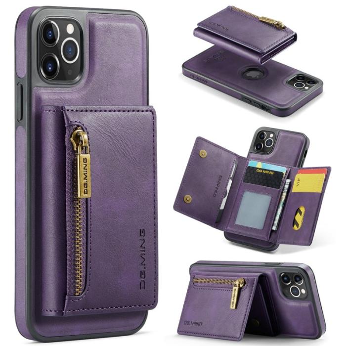 DG.MING - DG.MING M5 Series iPhone 11 Pro Max Plånboksfodral Konstläder Lila