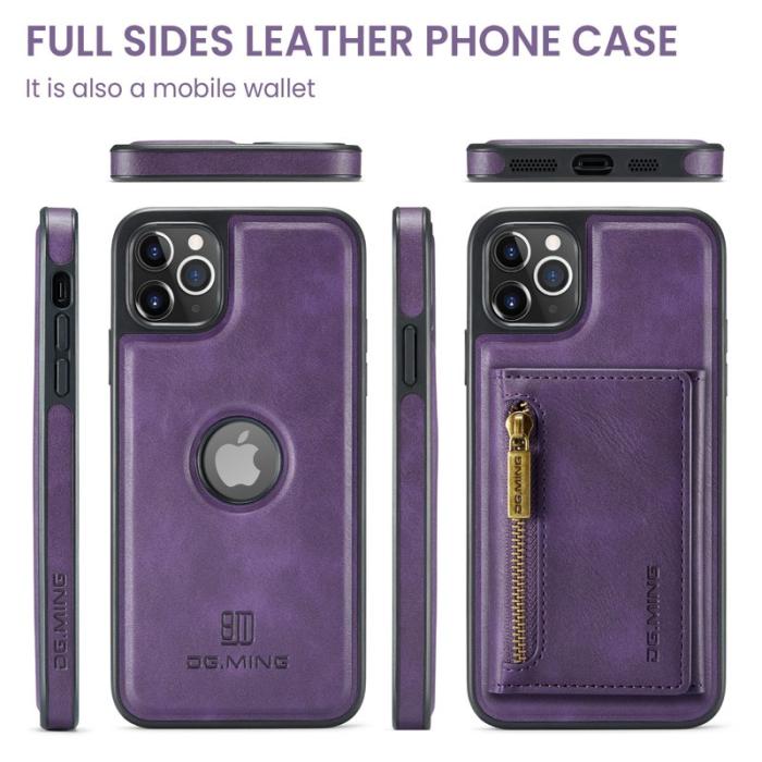 DG.MING - DG.MING M5 Series iPhone 11 Pro Max Plånboksfodral Konstläder Lila