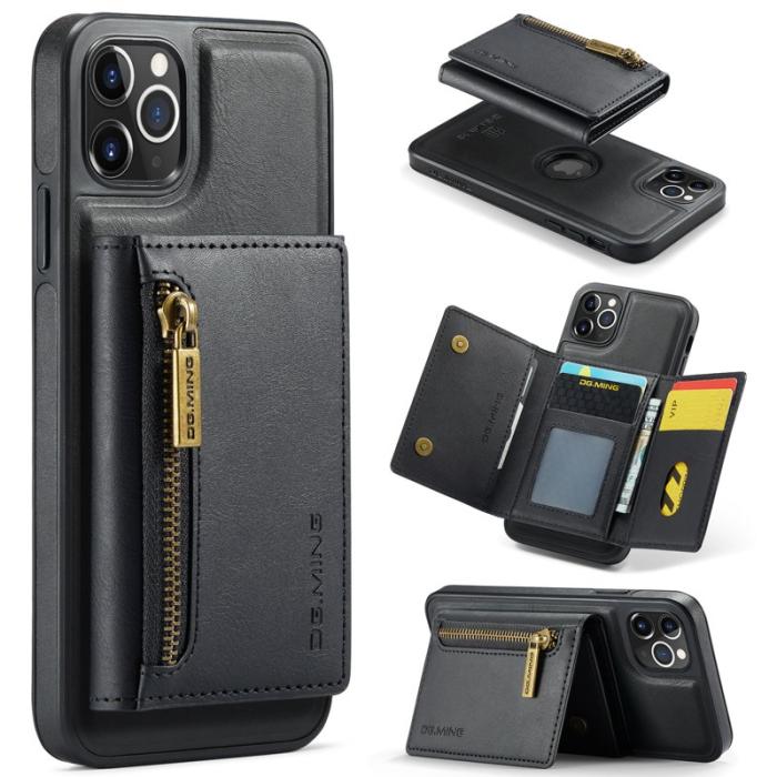 DG.MING - DG.MING M5 Series iPhone 11 Pro Max Plånboksfodral Konstläder - Svart