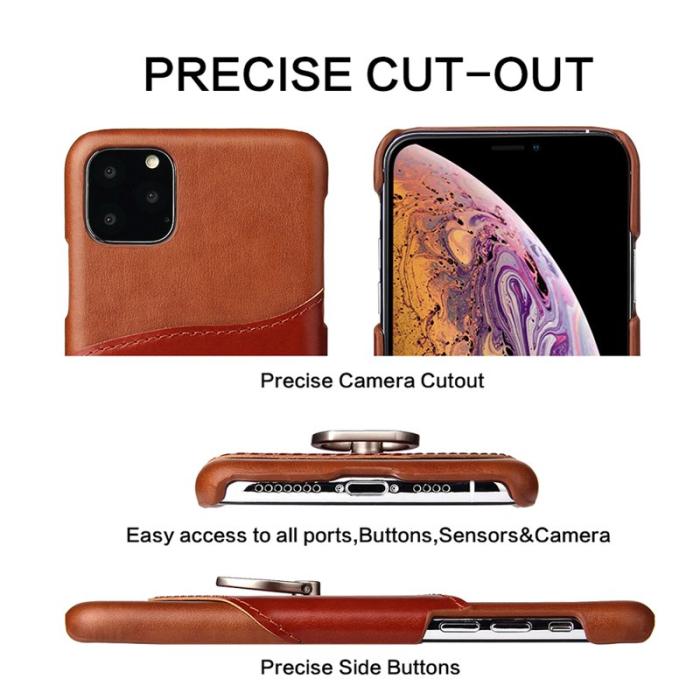 FIERRE SHANN - FIERRE SHANN Mobilskal till iPhone 11 Äkta läder - Brun