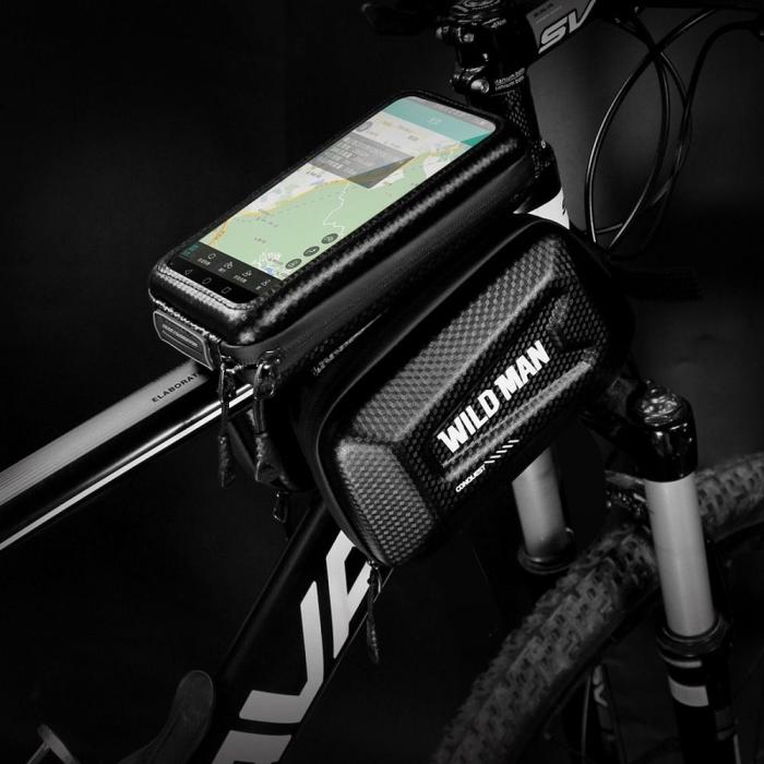 WildMan - WILDMAN Cykelhållare Frontbalkväska med Pekskärm E6S 1.2L 4
