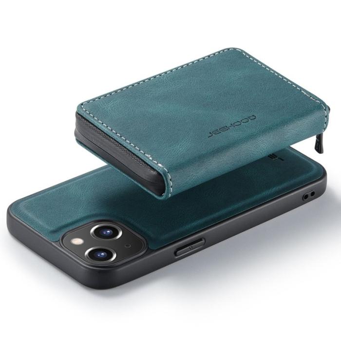 JEEHOOD - JEEHOOD Mobilskal till iPhone 14 Plus Shockproof KonstLäder Blå