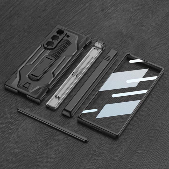 GKK - GKK Samsung Galaxy Z Fold6 Fodral Kickstand PC - Grå