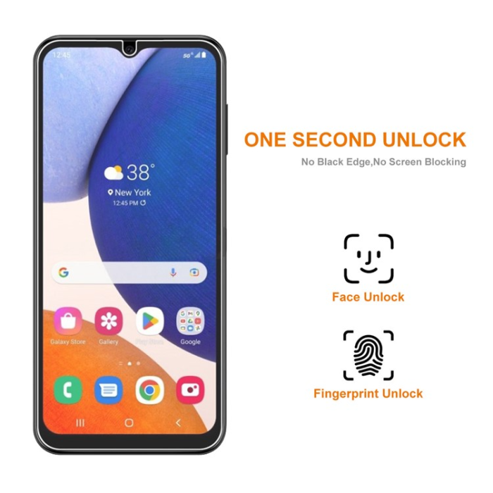 Boom of Sweden - [2-PACK] Galaxy A14 5G/4G Härdat Glas Skärmskydd 9H - Clear