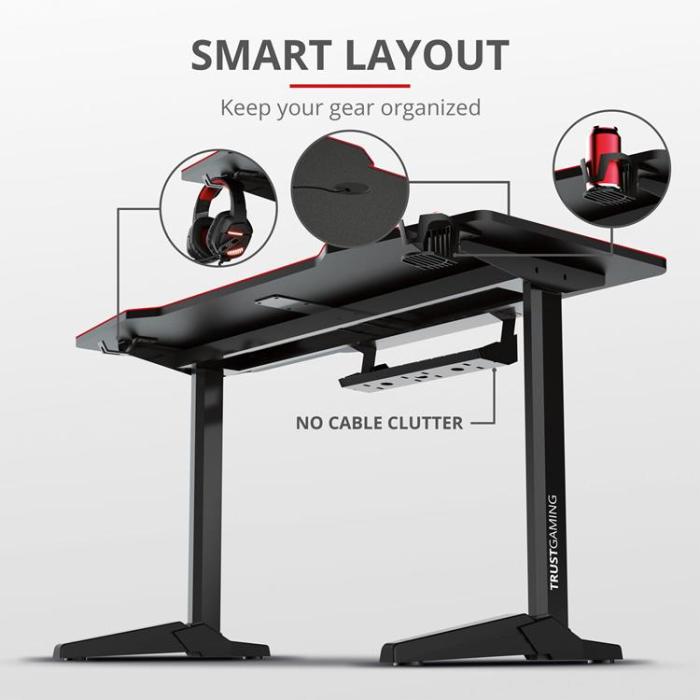 Trust - TRUST GXT 1175 Imperius XL Gaming Desk