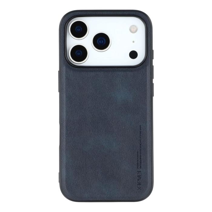 X-Level - X-LEVEL Bojue-3 Mobilskal till iPhone 17 Pro Läderbelagd PC + TPU Blå